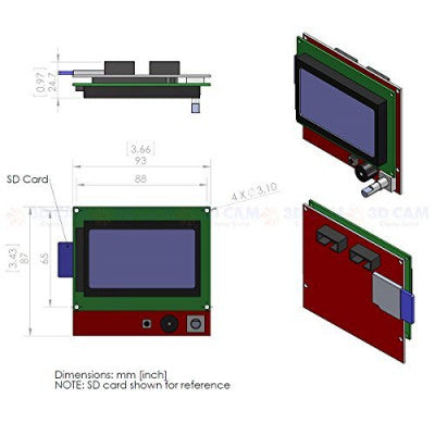 An 3D printer 128x64 Smart LCD controller for ramps 1.4