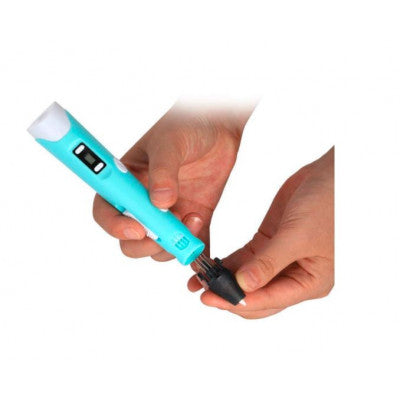 An 2nd Generation 3D Printing Pen with LCD, 1.75mm PLA ABS and Power Adapter - Blue Color