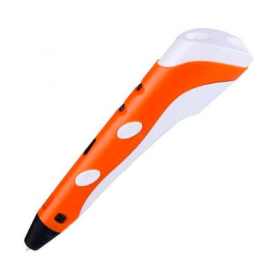 An 3D Printing Pen with Filament and Power Adapter - Orange color