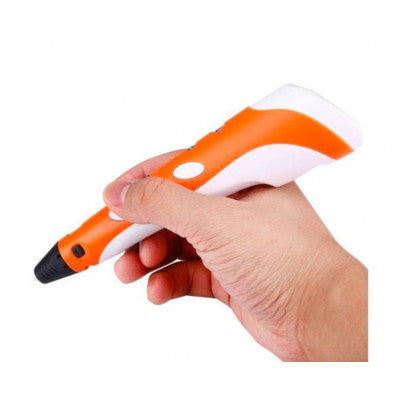 An 3D Printing Pen with Filament and Power Adapter - Orange color