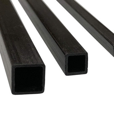 An 3K Roll- Pultruded Square Carbon Fiber Tube (Hollow) 10mm(OD) x 8mm(ID) x 1000mm(L)
