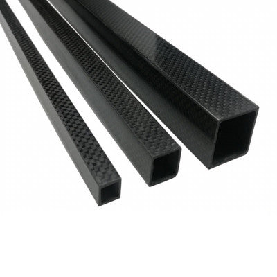 An 3K Roll-wrapped Square Carbon Fiber Tube (Hollow) 10mm(OD) x 8mm(ID) x 500mm(L)