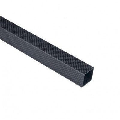 An 3K Roll-wrapped Square Carbon Fiber Tube (Hollow) 20mm(OD) x 18mm(ID) x 500mm(L)