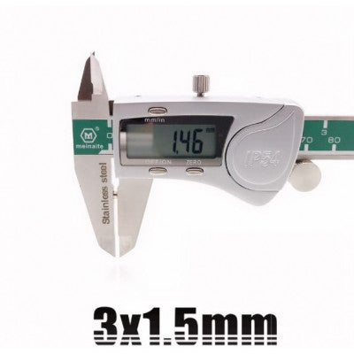 An 3mm x 1.5mm (3x1.5 mm) Neodymium Disc Strong Magnet