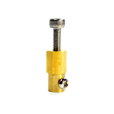 An 3mm Brass Hex Coupling For 38mm Plastic Omni Wheel