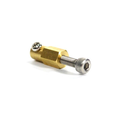 An 3mm Brass Hex Coupling For 38mm Plastic Omni Wheel