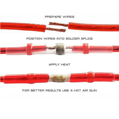 An 3mm Electrical Waterproof Seal Heat Shrink Splice Wire Sleeve White-Red