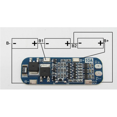 An 3S 10A 12V 18650 Lithium Battery Charger Board Protection Module