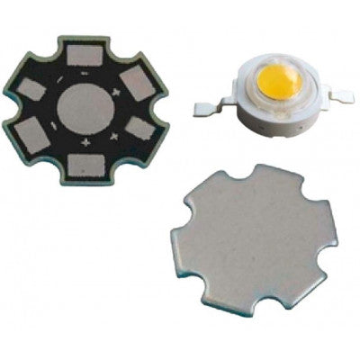 An 3 Watt White LED with Heat Sink