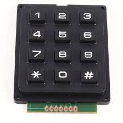 An 4x3 12-key Keyboard / Keypad Telephone Style - Black