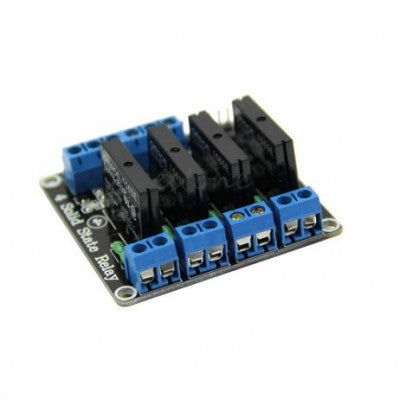 An 4 Channel 3-24V Relay Module Solid State Low Level SSR DC Control DC with Resistive Fuse
