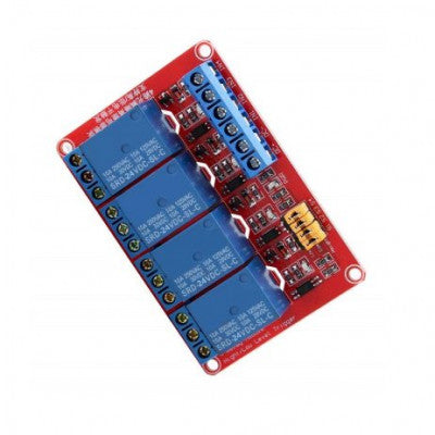 An 4 Channel Relay Module 24V High and Low Level Trigger Relay Module
