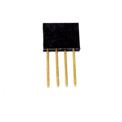 An 4 Pin Female 11mm tall stackable Header Connector for Arduino