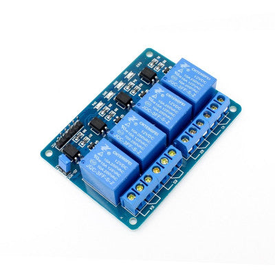 An 4 Channel 12V Relay Module with Optocoupler