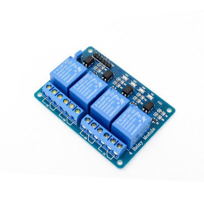 An 4 Channel 12V Relay Module with Optocoupler