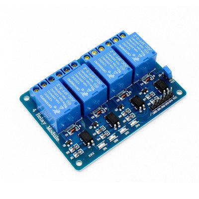 An 4 Channel 12V Relay Module with Optocoupler