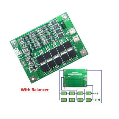 An 4 Series 40A 18650 Lithium Battery Protection Board 14.8V 16.8V with Balance for Drill Motor Lipo Cell Module