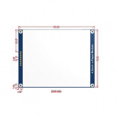 An Waveshare 4.2-inch e-Ink Paper Display Module with SPI Interface
