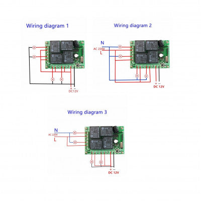 An 433MHz 12V 4 Channel Relay Module Wireless with RF Remote Control Switch without Battery