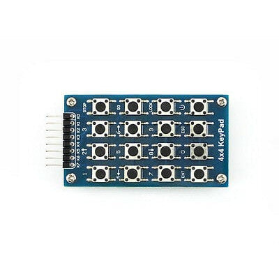 An 4x4 Matrix 16 Push Button Keypad Keyboard Module Blue