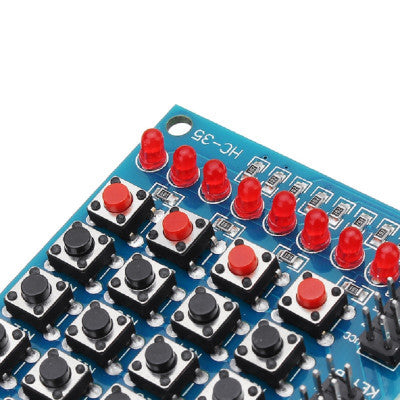 An 4×4 Push Button Switch 16 Keys 8LEDs Matrix Independent Keyboard Module for AVR ARM STM32