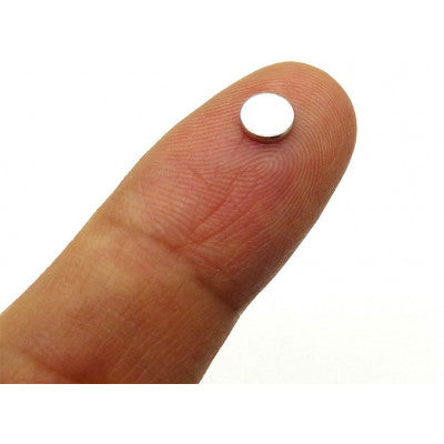 An 4mm x 1.5mm (4x1.5 mm) Neodymium Disc Strong Magnet