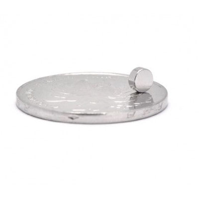 An 4mm x 1.5mm (4x1.5 mm) Neodymium Disc Strong Magnet