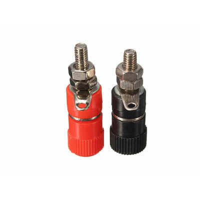 An 4mm Banana Socket Binding Post Nut Banana Plug Jack Connector - Black Red pair