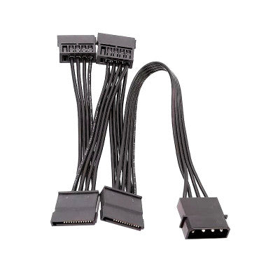 An 4PIN (Large) IDE 1 Input to 7 SATA Output Hard Disk Power Cord