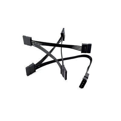 An 4PIN (Large) IDE 1 Input to 9 SATA Output Hard Disk Power Cord