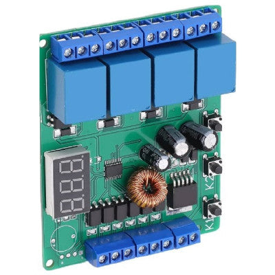 An 5/12/24V 4CH Relay Module Programmable Trigger Delay Time Motor Positive Reversing Controller DC6-24V