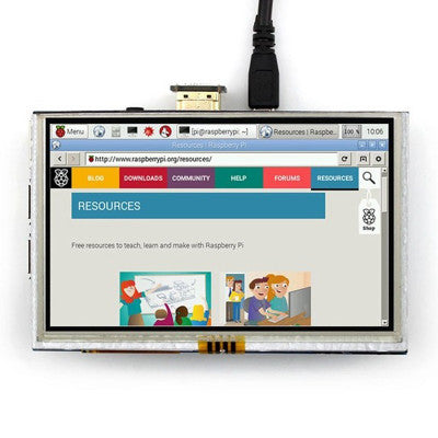 An 5 inch LCD Touch Screen Display with HDMI for Raspberry Pi