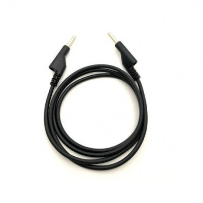 An 50cm Black Double 4mm Banana Cable 15A