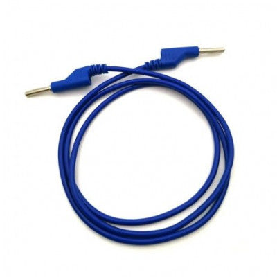 An 50cm Blue Double 4mm Banana Cable 15A