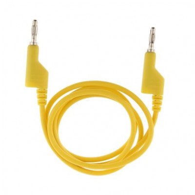 An 50cm Yellow Double 4mm Banana Cable 15A