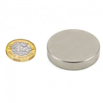 An 50mm x 10mm (50x10 mm) Neodymium Disc Strong Magnet