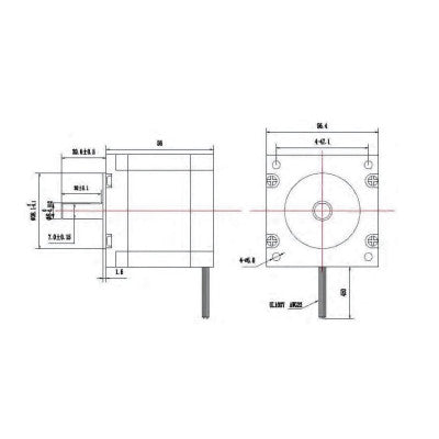An 57HM41-2804 NEMA23 5Kg-cm Stepper Motor Round-Type