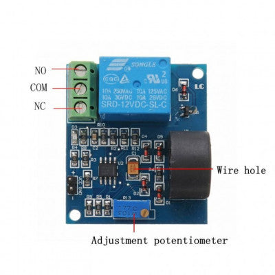 An 5A 12V Overcurrent Protection AC Current Detection Sensor Module