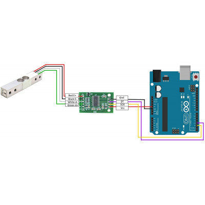 An 5 kg Load Cell with HX711 Module Shell and 4P DuPont Wire Kit