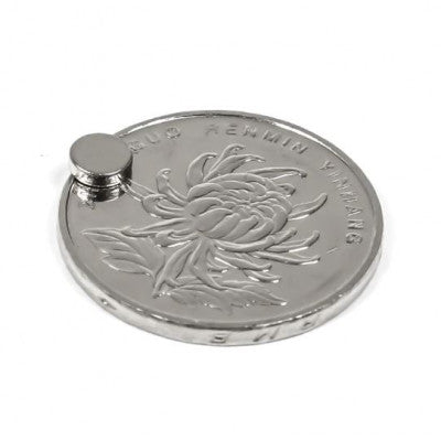 An 5mm x 1.5mm (5x1.5 mm) Neodymium Disc Strong Magnet