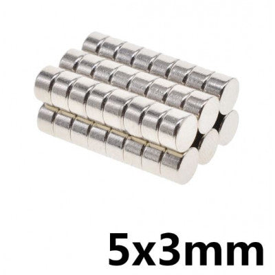 An 5mm x 3mm (5x3 mm) Neodymium Disc Strong Magnet