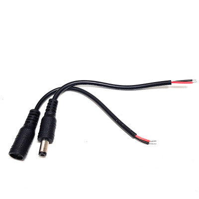 An 5mm DC Jack Male-Female Pair Connector with Wire