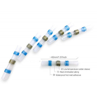 An 5mm Electrical Waterproof Seal Heat Shrink Splice Wire Sleeve White-Blue