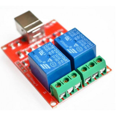 An 5V 2 channel USB PC Intelligent Control Relay Module