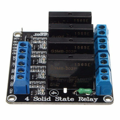 An 4 Channel 5V SSR G3MB-202P Solid State Relay Module (Low Level Trigger)