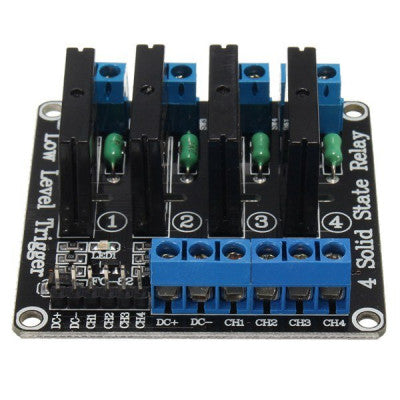 An 4 Channel 5V SSR G3MB-202P Solid State Relay Module (Low Level Trigger)