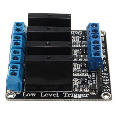 An 4 Channel 5V SSR G3MB-202P Solid State Relay Module (Low Level Trigger)