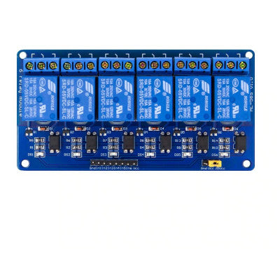 An 6 Channel 5V Relay Module with Optocoupler