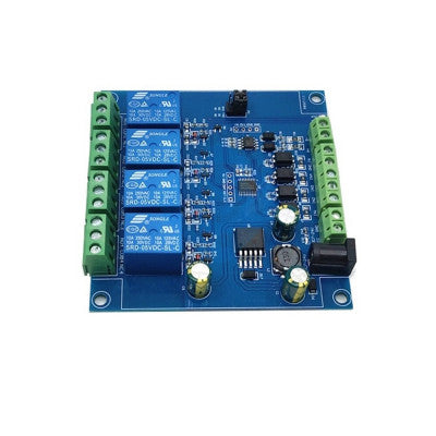 An 5V DC RTU 4 Channel Relay Module with 7-24V Modbus and RS485/TTL Anti-reverse Connection