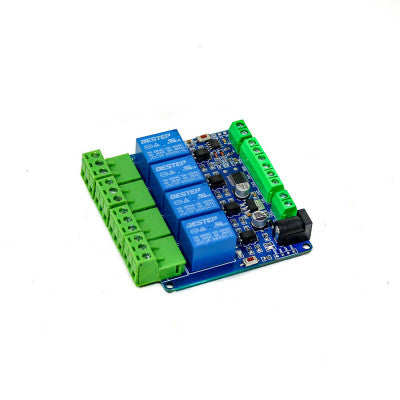 An 5V Modbus RTU 4 Channels Relay Module Optocoupler RS485 MCU for Arduino